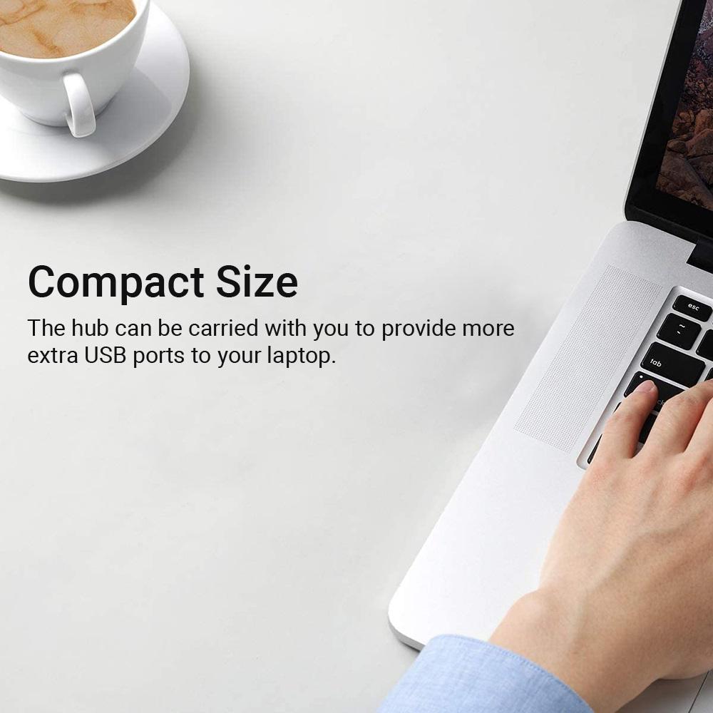 7 Ports USB Hub Splitter with On/Off Switches Long Cord for Laptop Desktop PC Computer Data Transfer