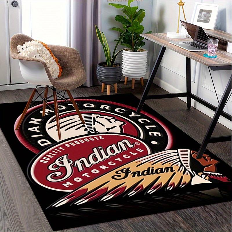 1pc Motorcycle, Indian Office Carpet Soft Polyester Entrance Carpet Washable Non Slip Machine Washab