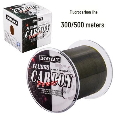 Dunkelgrüne Weiche Carbon-Fluorocarbon-Angelschnur – 300m/500m Nylon Haupt- und Vorfachschnur für Meeresköderrutenangeln