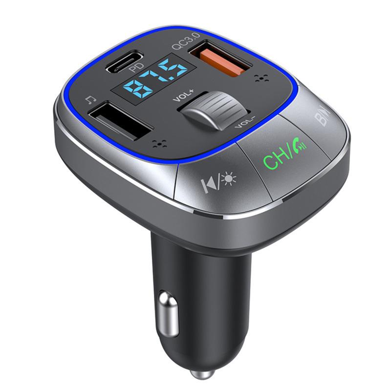 Mp3 přehrávač do auta kompatibilní s Bluetooth 5.0 Pd30w Qc3.0 Rychlé nabíjení Flash Nabíječka Handsfree Volání FM