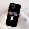 Death Note Phone Case for Samsung Galaxy A11 A12 A13 A15 A52S A53 A55 A56 A70 A71 A72 A73 F06 F16 F56 S10 Plus S10e