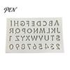 Easy Release Pudding Molds Alphabet Number Silicone Mold for Cake Decorating, Mini Letters 0-9 Fondant Baking Tool, Nonstick Desserts Flexible
