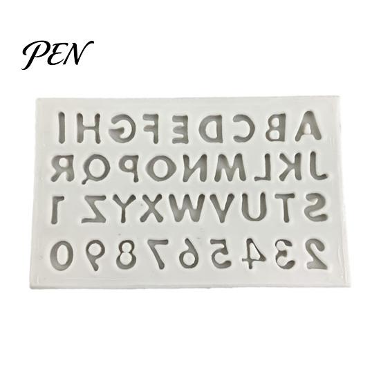 Easy Release Pudding Molds Alphabet Number Silicone Mold for Cake Decorating, Mini Letters 0-9 Fondant Baking Tool, Nonstick Desserts Flexible