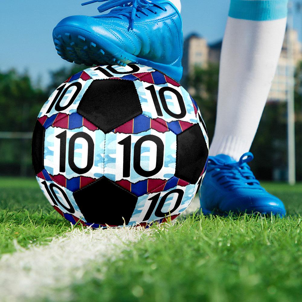 1pc Lionel Messi Soccer Ball Size 5 Indoor Soccer Ball Fashion Colorful Backyard Game - Great For Sports Fans Gift HE41