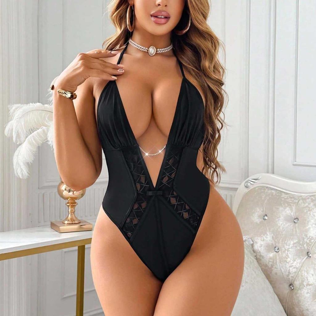 New Lace Sexy Onesie Lingerie Black Mesh Lingerie