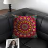 Mandala Style Decorative Cushion Cover Natural Linen Organic Fabric Double-Sided Printing Sofa Home Decor Gift Pillow Case