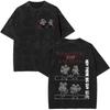 Washed Vintage Ninja Muscular Mice Muscle Gym Mouse Fitness Tshirt Anime Demon Slayer Uzui Tengen Tshirts Mens Cotton T Shirt