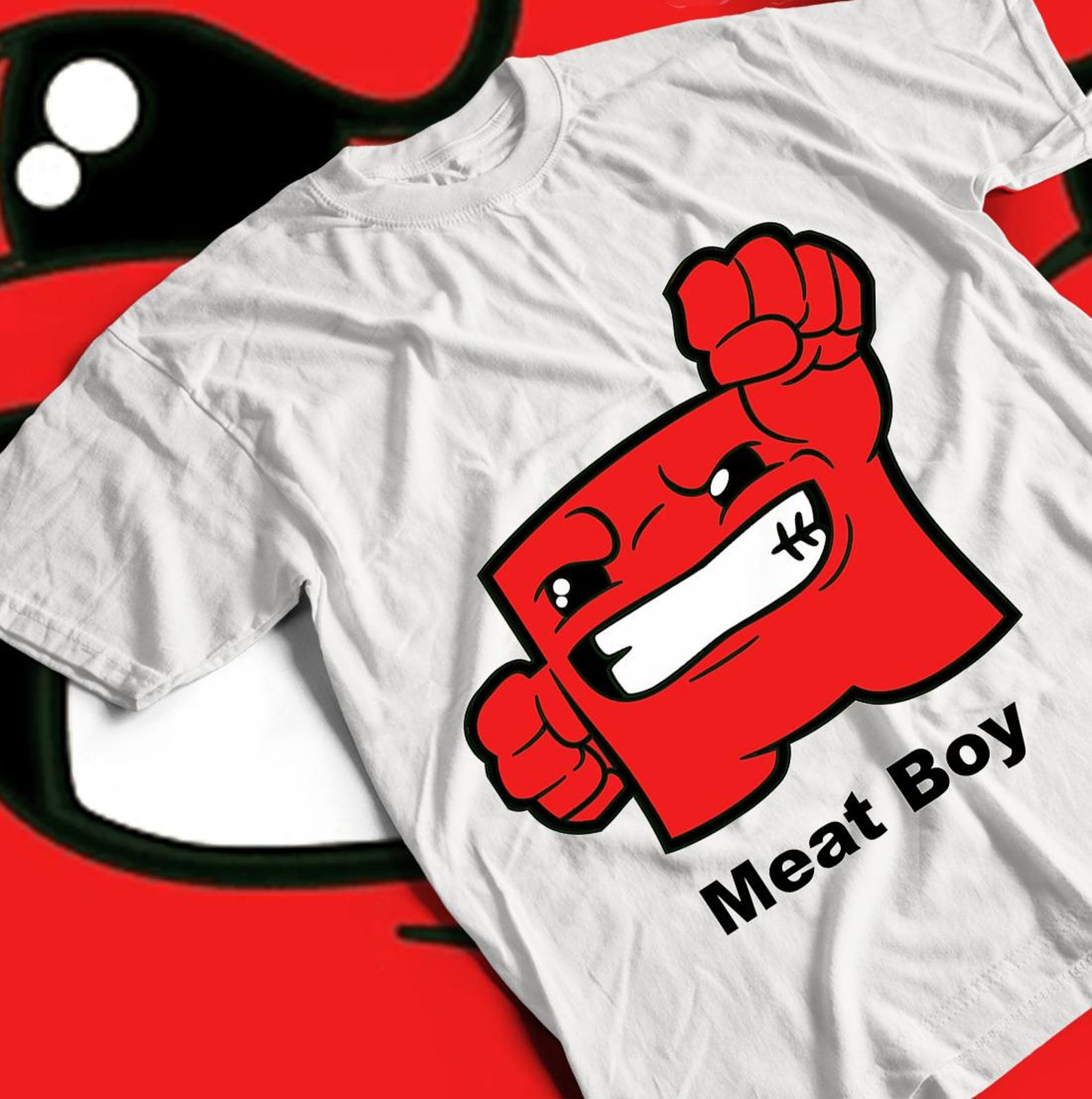 Unisex Super Meat Boy Shirt, Video Game T-Shirt, Indie Shirt S