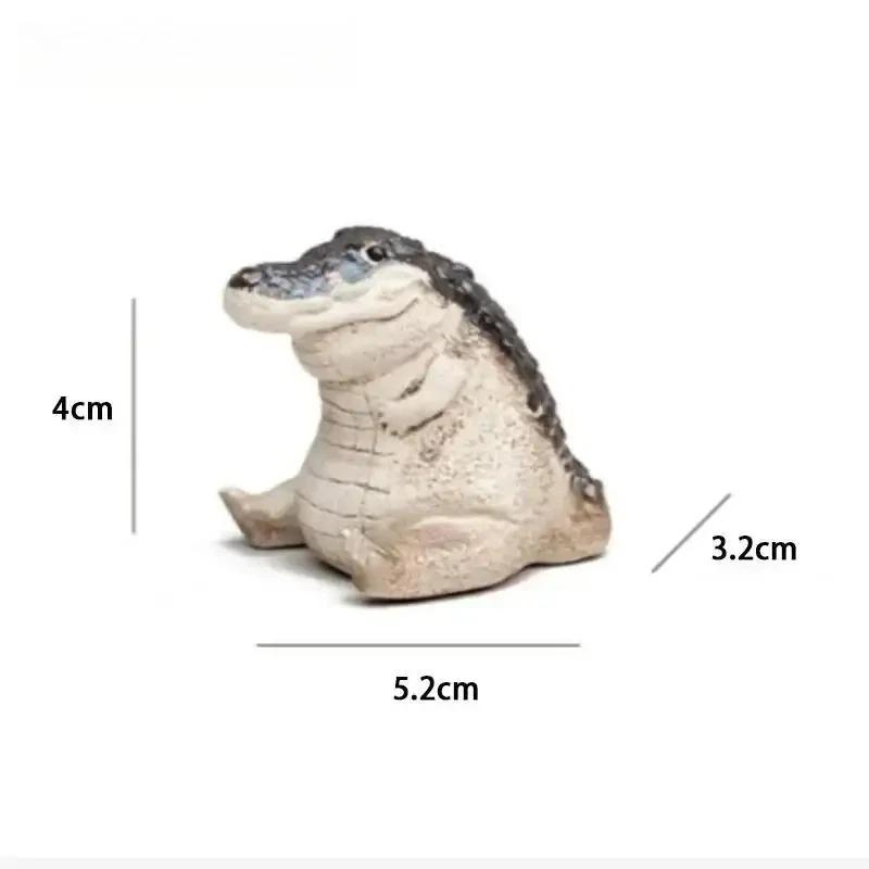 1PC Handmade Small Crocodile Tea Pet Ornament for Tea Ceremony Tea Game Financial Tea Table - Boutique Gift