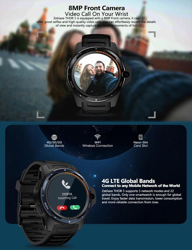 Buy Zeblaze THOR 5 Dual System Hybrid Smartwatch 1.39\