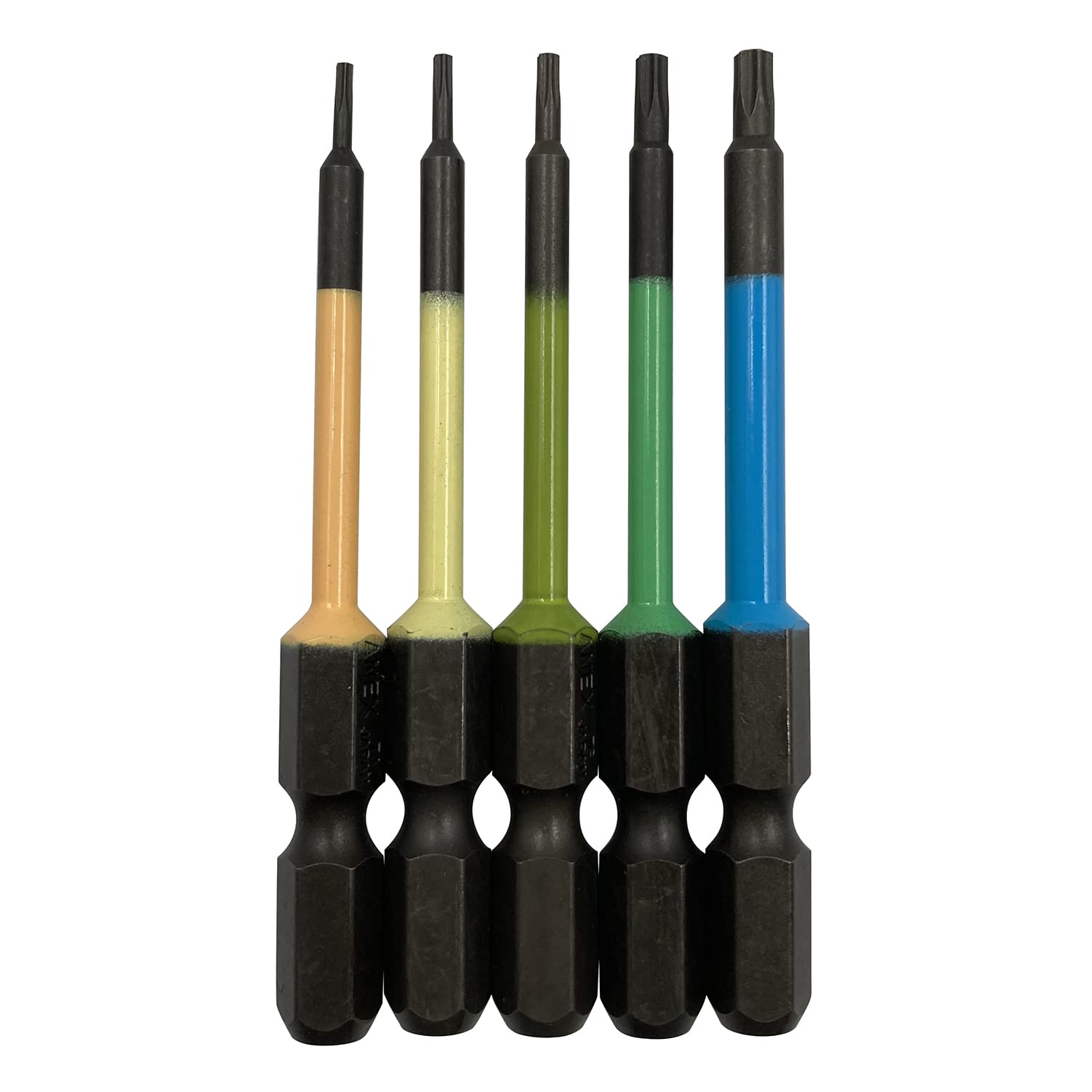

ANEX Color Single with Set of 5 ACTX5-65L2 Bits, Hexalobular, Head, 65mm, Storage, (T4/5/6/8/10)