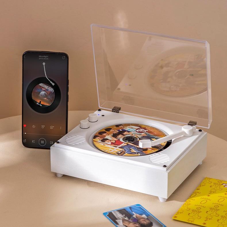 Retro Bluetooth Speaker Home Vintage Quality CD Player, Audio Music Player Album Prenatal Education Machine Decoration Gift New