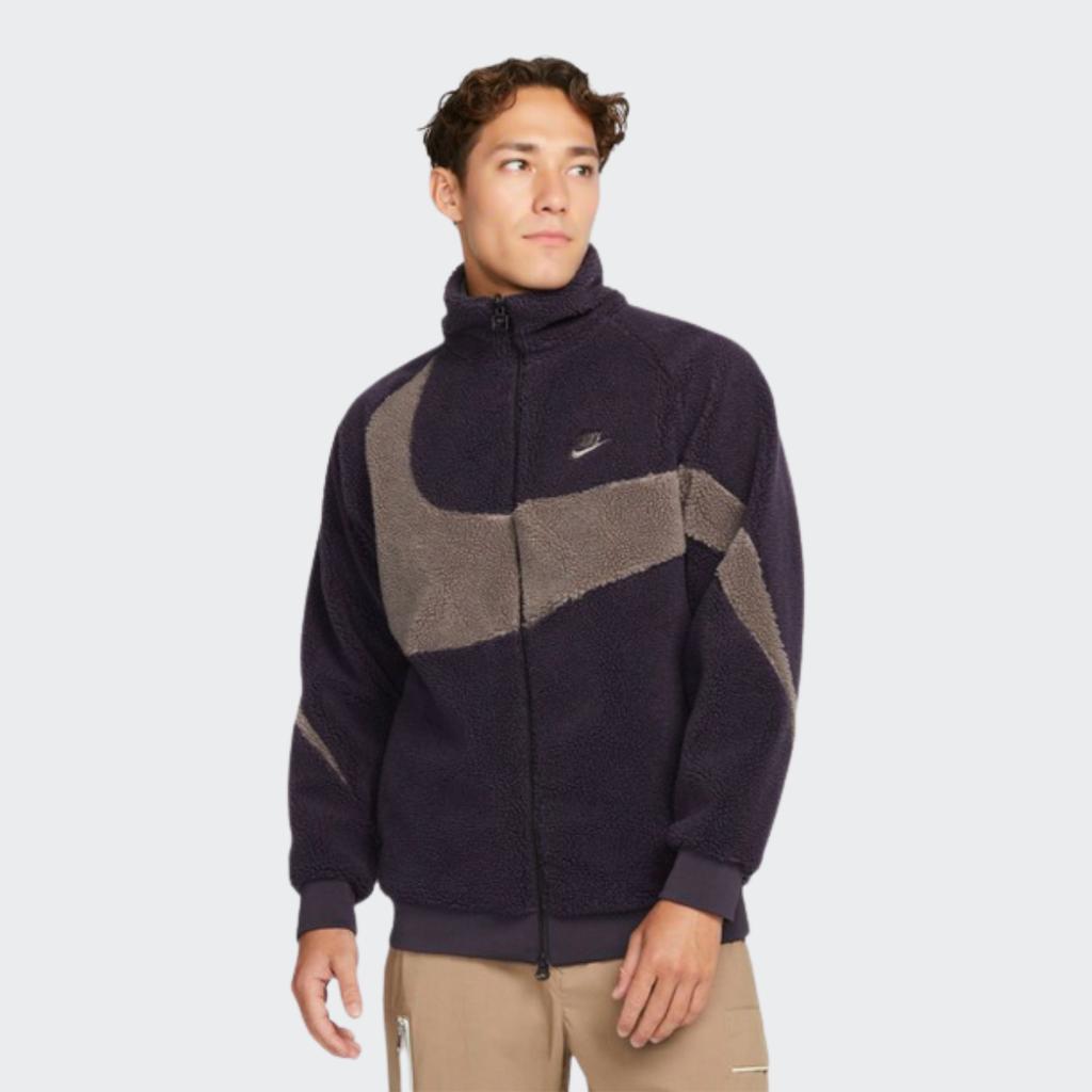 Nike Omkeerbare Boa Jas met Grote Swoosh (Azië-maatvoering) Cave Purple Heren Bovenkleding BQ6546-540