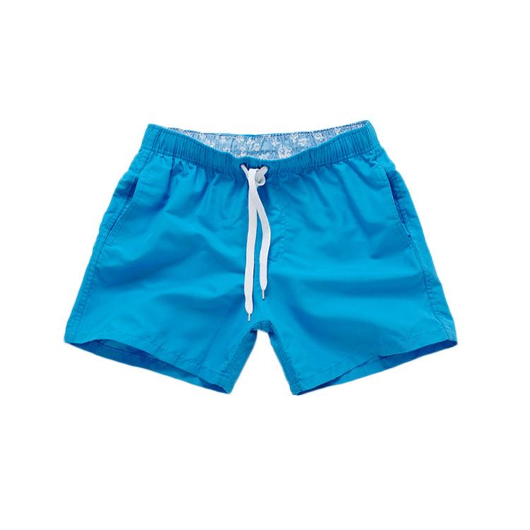 Mens Swim Trunks with Side Pockets Summer Casual Solid Color Beach Shorts Quick Dry Lightweight Board Shorts Swimwear Swimsuit