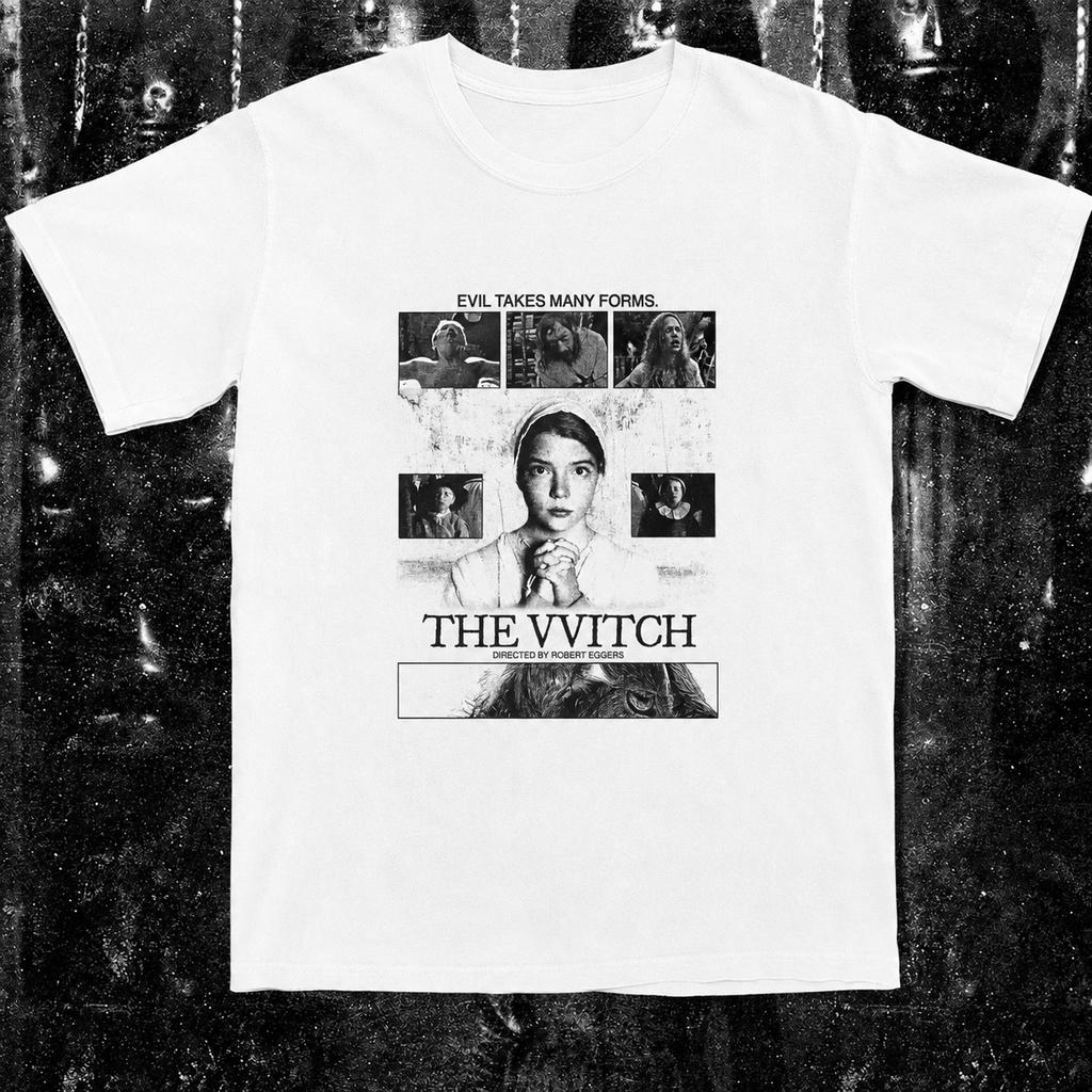 Retro Witch T-Shirt Classic Horror Graphic Men Tee Sizes: S-5XL