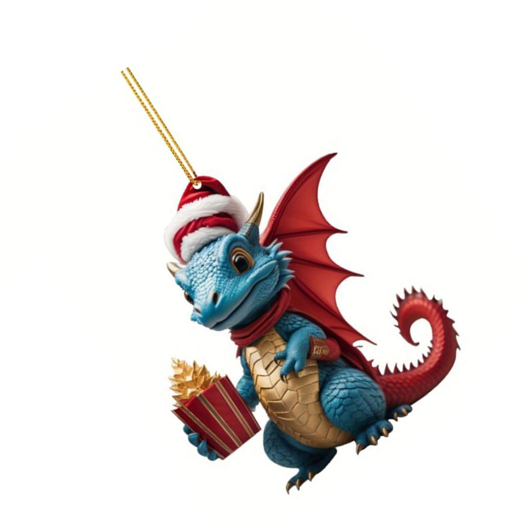 Festive Dragon Ornament Unique Christmas Tree Pendant Bag Hanging Decoration for Holiday Decor 2024 New Year Gift