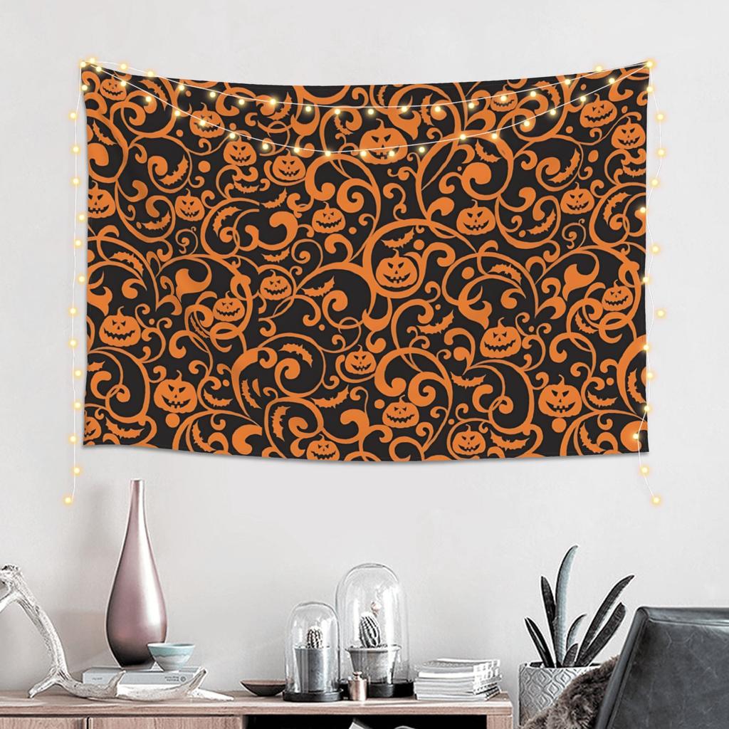 Halloween Trick Or Treat Print Tapestry Wall Hanging Blanket Tapestry Home Decor Items Wall Decorations
