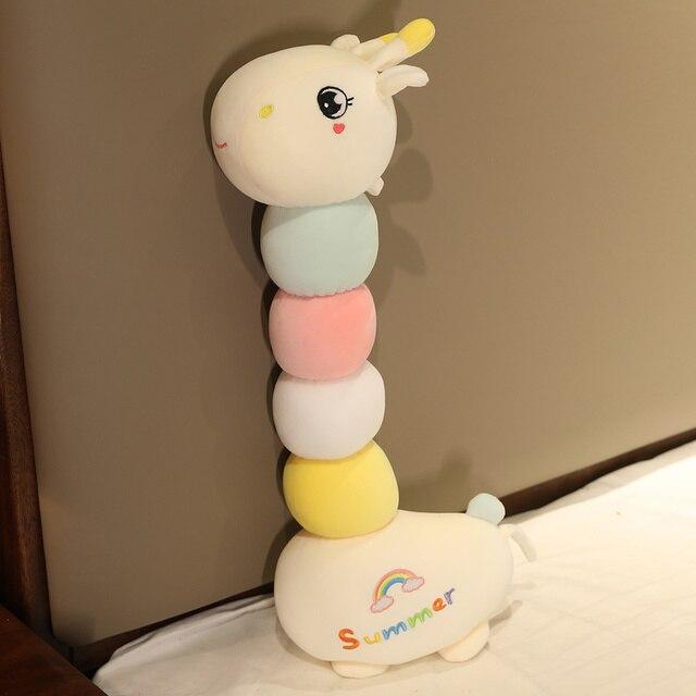 Plush Caterpillar Deer Toys Cute Stuffed Soft Long Animal Pillow Sleeping Cushion Dolls for Children Girlfriend