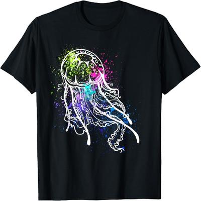 Colourful Paint Splashed Jellyfish T-Shirt