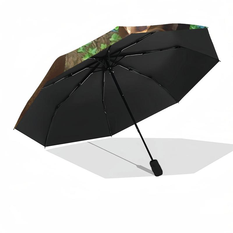 1pc Masha Bear Automatic Folding Umbrella, Portable Collapsible Design, Casual Outdoor Accessory L1127133
