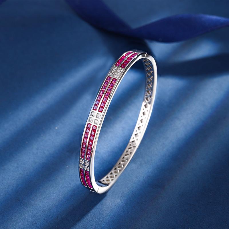 Ювелирные изделия Цветное сокровище Ретро браслет Роскошный инкрустированный браслет Женский