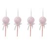 4PCS Sequins Bow Christmas Balls Pendants Foam Ball Fake Lollipop Xmas Decorations  Wedding Party