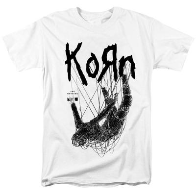 KORN Cohen Band Metal Rock Heavy Metal Punk Música Europea y Americana Algodón Camiseta de Cuello Redondo Suelta para Hombre y Mujer