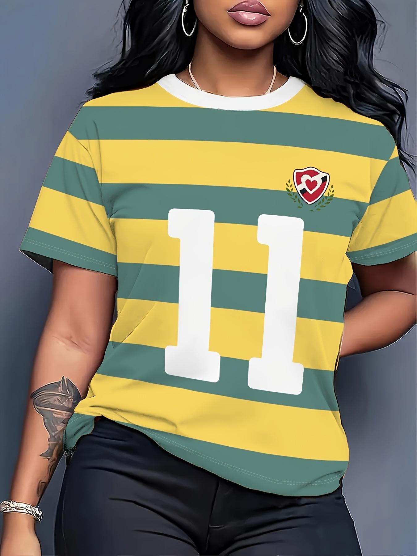 

Women s Yellow-Green Striped Short-Sleeve T-Shirt - 11 Stripe Round-Neck Casual Top. Breathable Summer Blouse Style Suitable for. S ; Outdoor Wear. Ma 3XL дубильна кора