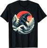Vintage Japanese Kaiju Monster The Great Wave Off Kanagawa T-Shirt S-6xl