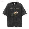 Jimmy Eat World Jumping Tiger Olive Green T Shirt Size Medium vintage Washed designer clothes Stretched Versatile fashion