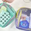 Women Lightweight Square Mesh Cosmetic Bag Portable Colorful Object Storage Bag With Zipper Multi-purpose Sundries Storage Bag