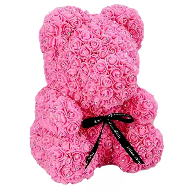 Kreativní dárek ke Dni matek Rose Bear Věčný květ Rose Bear Dárková krabička Diamond Bear