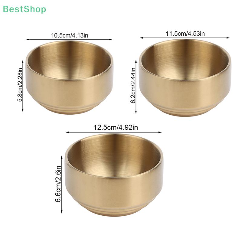 Stainless Steel Korean Style Food Storage Bowl For Rice, Snacks & Meal Prep,Double-layer Thick Durable