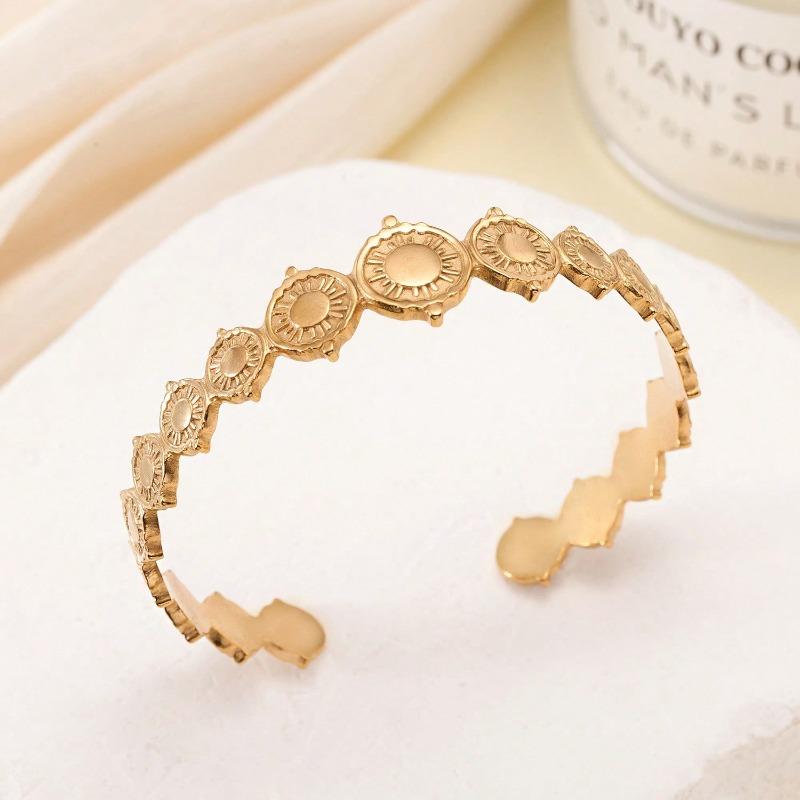 Vintage Exquisite Unique Solar Symbol Geometric Pattern Open Bracelet Summer Daily Beach Vacation Music Festival Party