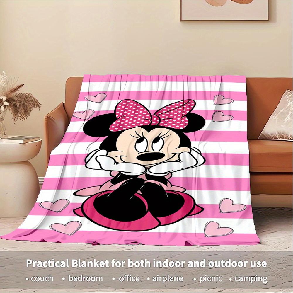 1pc Velvet Cute Minnie Mouse Bed Throw Blanket Sofa Coverlet Gift Home Decoration