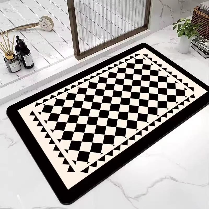 

Диатомовый коврик для пола, впитывающий и противоскользящий, современный и простой быстросохнущий ковер, коврик для пола в ванной и на кухне 40x60cm15.7x23.6in