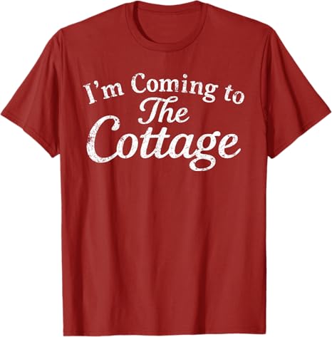 

RoUnisexce Hockey Couple Unisex Women Im Coming To The Cottage TShirt Y2k Letters Printed Sayings Tee Novelty Gift Short Sleeve Tops S