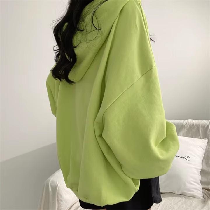 Zipper Hoodies Women Spring Autumn Fashion Casual Oversized Hooded Pullover Loose Jacket Womens
