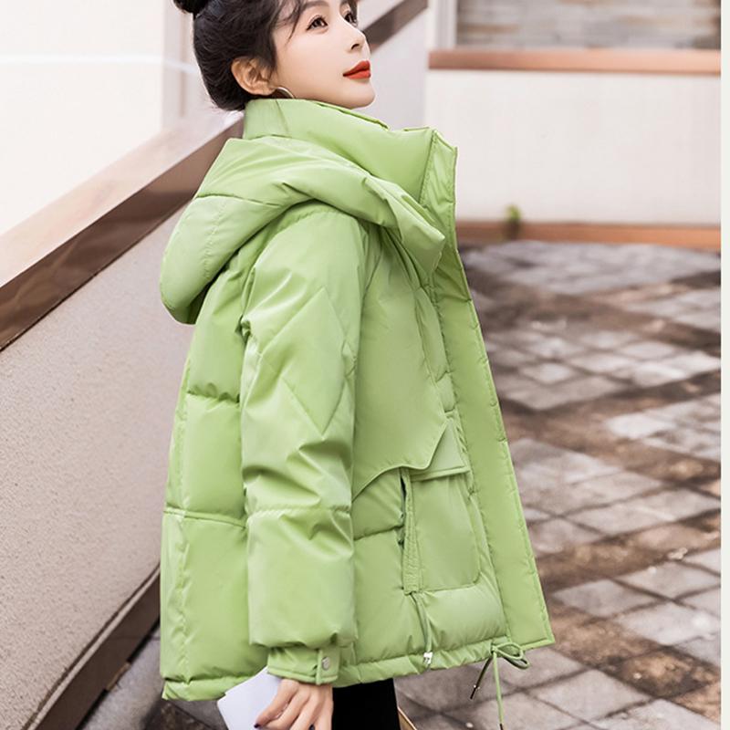 Autumn and Winter Fashion Women's Bread Jacket Short Down Cotton Jacket Korean Version Loose Casual Cotton Jacket Jacket Cotton Coat