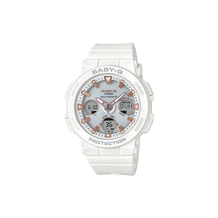 

Casio Baby-G Fashion Trend Vitality Street Solar Quartz Movement Resin Strap Watch Women watches White BGA-2500-7APRD Regular Watch Box,White