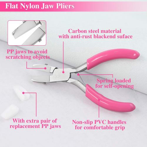 LEONTOOL Mini and Micro Flat Nose Pliers for Clasp Purses, with Dual Tips, Replacement Flat Nose Pliers, Accessory Tool, Clasp Holder, Finishing Plier