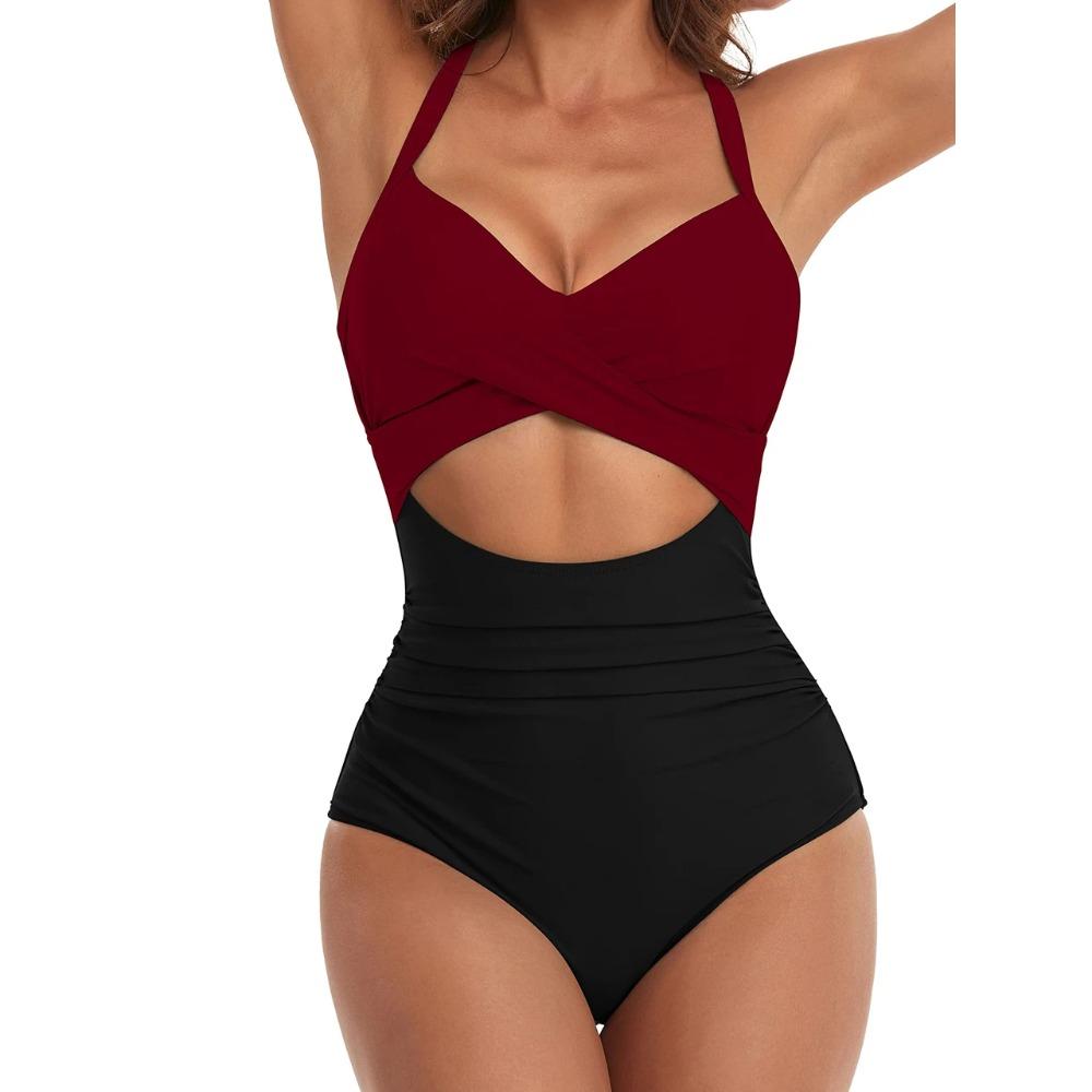 Costum de baie cu bretele decupat Femei 2025 Costum de baie Push Up Feminin O piesă Monokini de înot Body de plajă căptușit Doamnă Vară