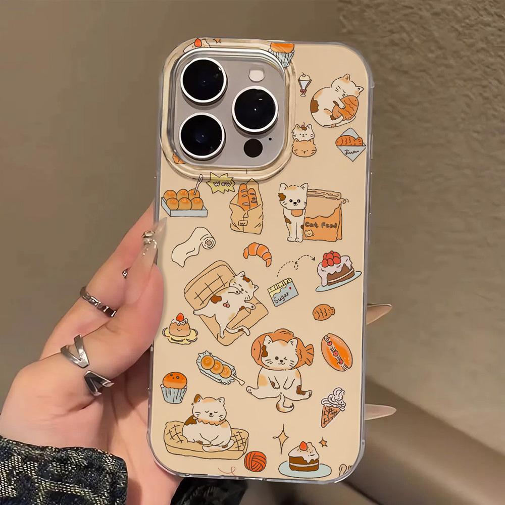 Painted Phone Case for iPhone 12 13 15 16 iPhone 16 12 13 14 15 Pro  14 15 16 Pro Max Coverage Shockproof Anti-Fingerprint Fresh Style Protective Case