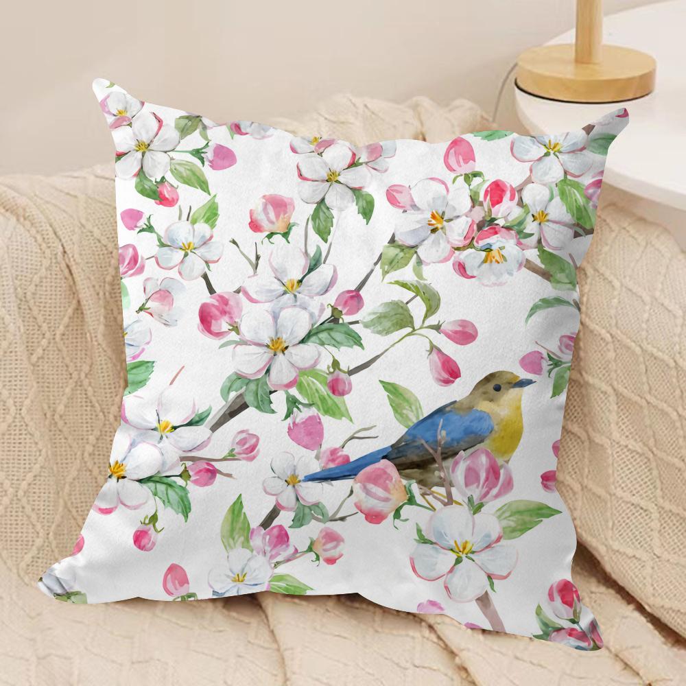 minimalist floral Art Cushion Cover Soft Plush Fabric DoubleSided Printed Cushion Covers for All Seasons Modern HomeDecor Gift