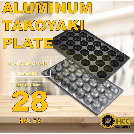 Non-Stick Takoyaki Plate 28 Holes Thicked Pan Takoyaki Plate Heavy Duty Aluminum