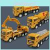 Plastic Mixer Excavator Truck Construction Vehicle Children Inertia Toy Car