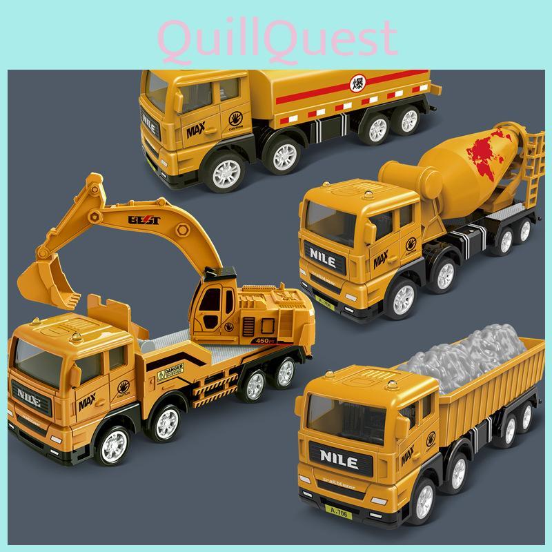 Plastic Mixer Excavator Truck Construction Vehicle Children Inertia Toy Car