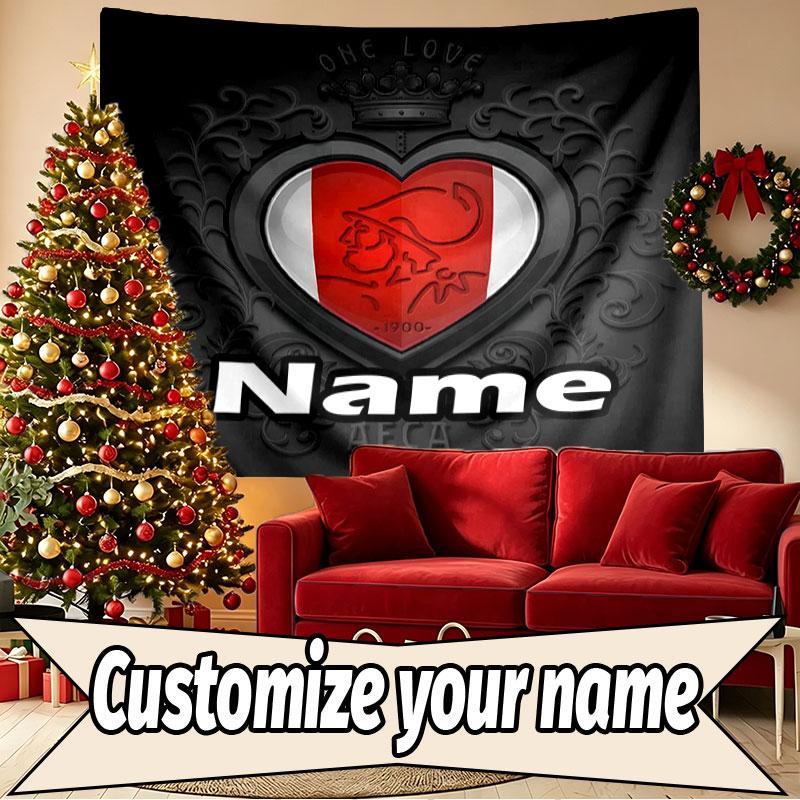 Custom Name Personalized Ajax Print Tapestry, Wall Art Decor, Bedroom, Dorm, Apartment, LivingRoom, Party Backdrop, Gift for Birthday