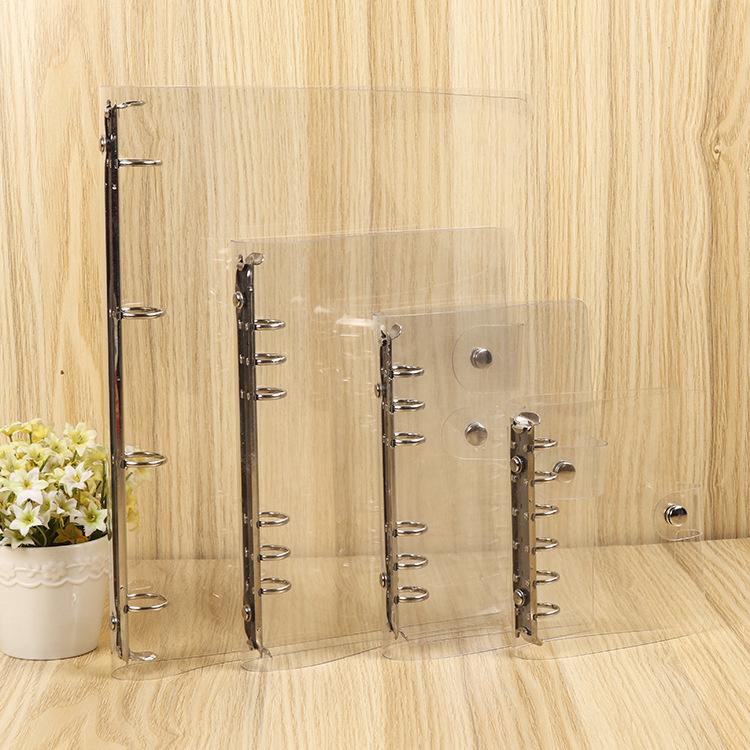 Transparent Color Plastic Clip File FolderA4/A5/A6/Notebook Loose Leaf Ring Binder Planner Agenda School Office Supplies