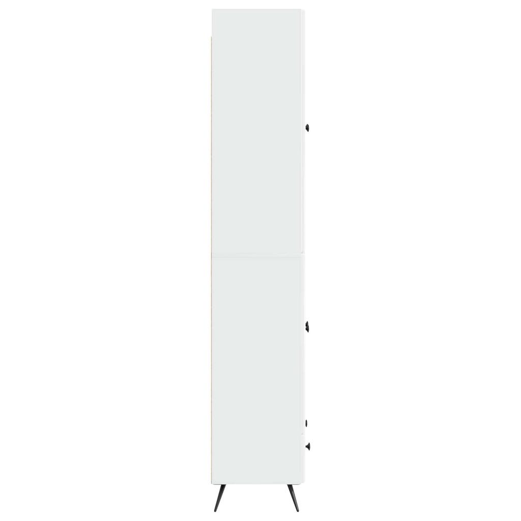 Cabinet Set 2 Pcs High Gloss White Particleboard